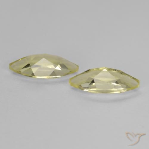Gemas de Cuarzo Amarillo laguna natural de 1.32 ct, Marquesa, VS