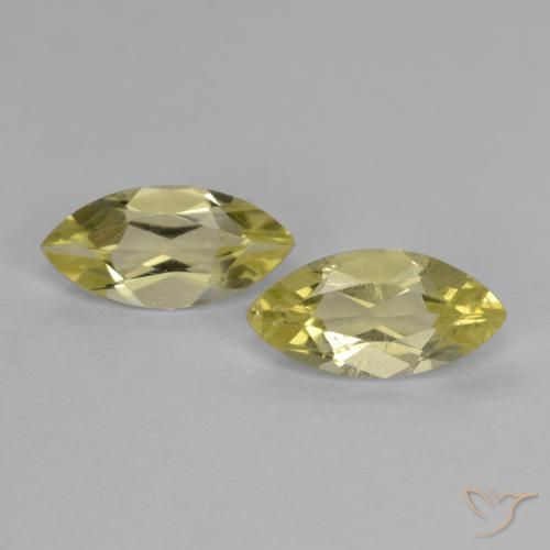 1.36ctw Natural Amarillo pálido Cuarzo, Marquesa, VS