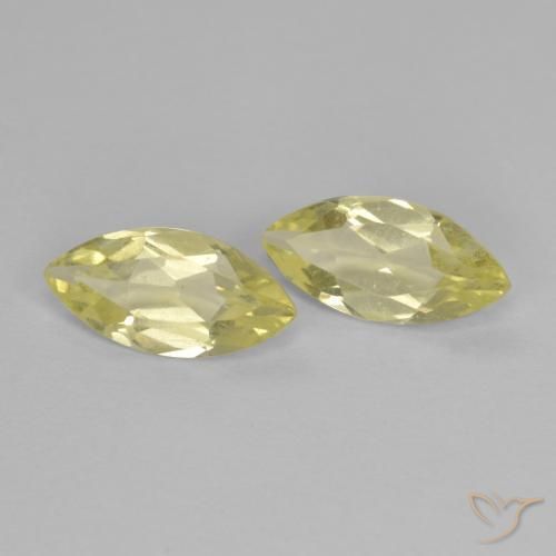 Gemas de Cuarzo Amarillo laguna natural de 1.30 ct, Marquesa, VS