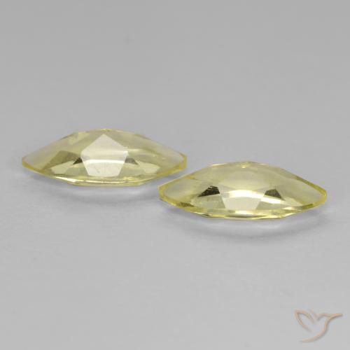 Gemas de Cuarzo Amarillo laguna natural de 1.30 ct, Marquesa, VS