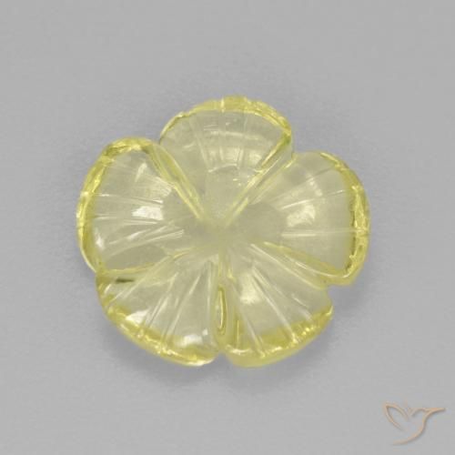 2.48ct Natural Amarillo claro Cuarzo, Corte Flor, Transparente