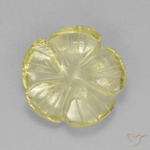 3.83ct Natural Amarillo piña claro Cuarzo, Corte Flor, Transparente