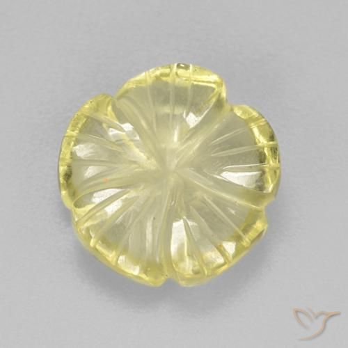 4.26ct Natural Amarillo piña claro Cuarzo, Corte Flor, Transparente