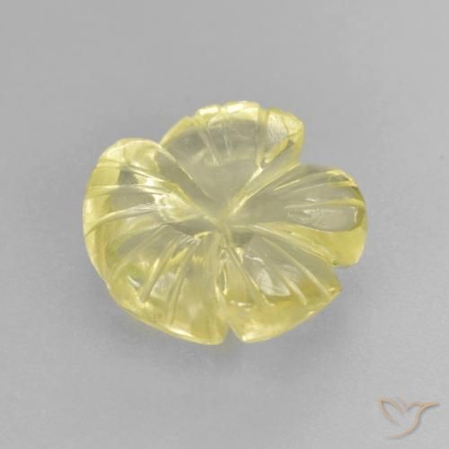 Cuarzo Amarillo laguna natural de 2.70 ct, Corte Flor, Transparente