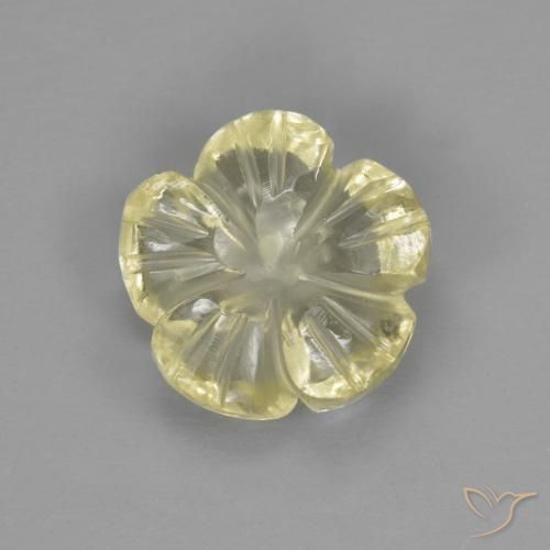 1.98ct Natural Amarillo laguna claro Cuarzo, Corte Flor, Transparente
