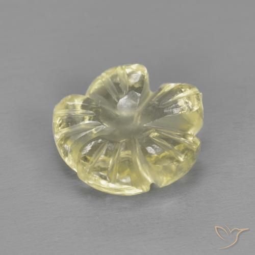 Cuarzo Amarillo laguna claro natural de 1.98 ct, Corte Flor, Transparente