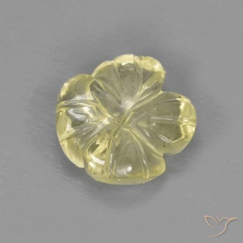 2.04ct Natural Amarillo laguna claro Cuarzo, Corte Flor, Transparente