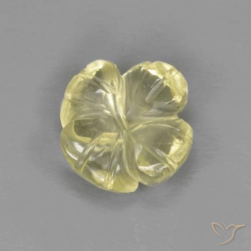 Cuarzo Amarillo laguna claro natural de 2.04 ct, Corte Flor, Transparente