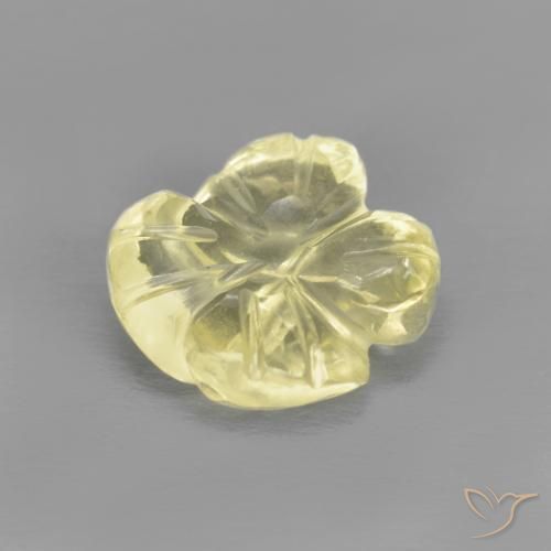 Cuarzo Amarillo laguna claro natural de 2.04 ct, Corte Flor, Transparente