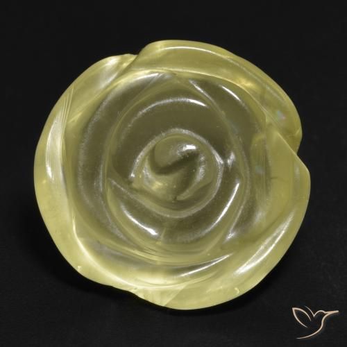 13.59ct Natural Amarillo medio Cuarzo, Corte Flor, Transparente