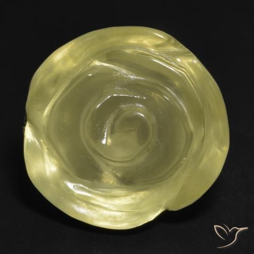 17.51ct Natural Amarillo medio Cuarzo, Corte Flor, Transparente