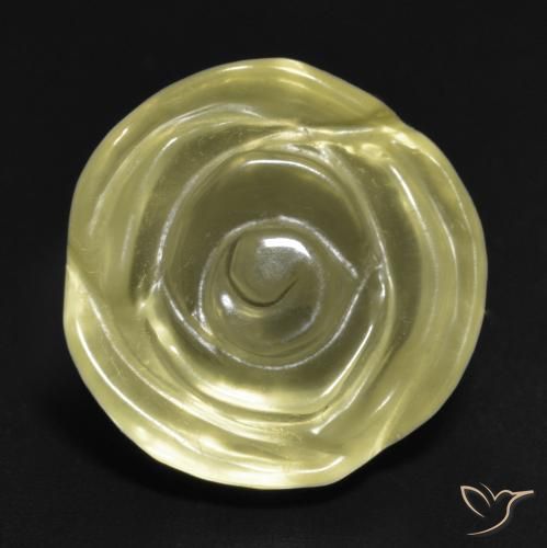13.55ct Natural Amarillo medio Cuarzo, Corte Flor, Transparente