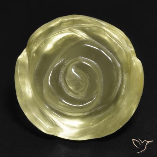 14.90ct Natural Amarillo medio Cuarzo, Corte Flor, Transparente