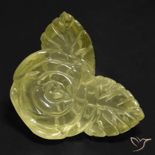 Cuarzo Amarillo laguna natural de 27.63 ct, Corte Flor, Transparente