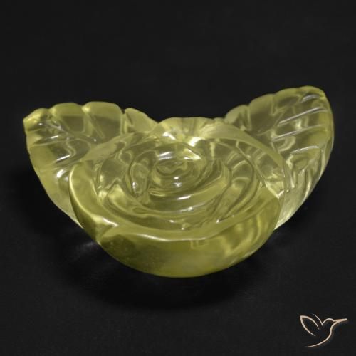 Cuarzo Amarillo laguna natural de 27.63 ct, Corte Flor, Transparente
