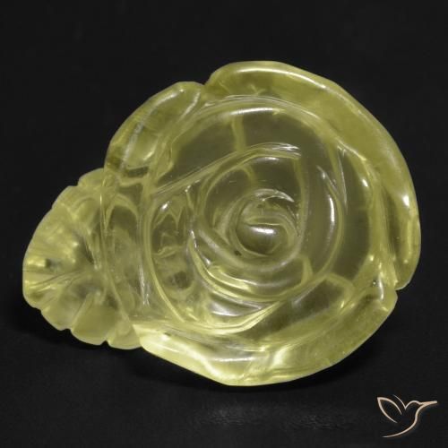 15.73ct Natural Amarillo pálido Cuarzo, Corte Flor, Transparente