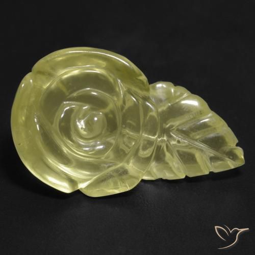 Cuarzo Amarillo laguna natural de 12.51 ct, Corte Flor, Transparente