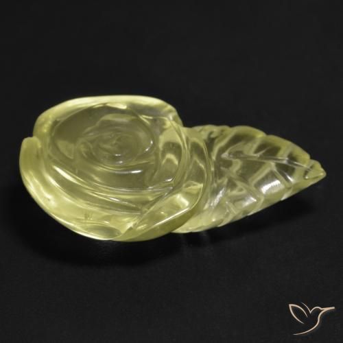 Cuarzo Amarillo laguna natural de 12.51 ct, Corte Flor, Transparente