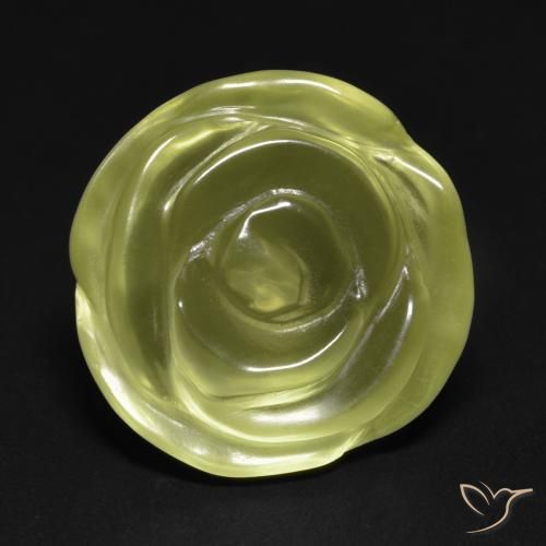 15.74ct Natural Amarillo claro Cuarzo, Corte Flor, Transparente