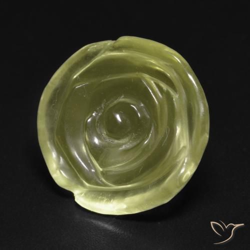 Cuarzo Amarillo claro natural de 11.13 ct, Corte Flor, Transparente
