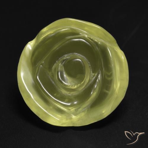 14.68ct Natural Amarillo limón Cuarzo, Corte Flor, Transparente
