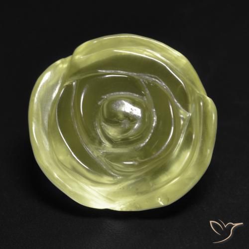 15.19ct Natural Amarillo limón Cuarzo, Corte Flor, Transparente