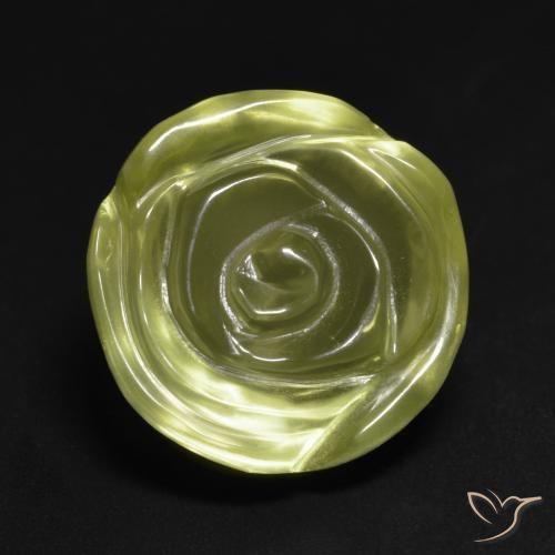 14.89ct Natural Amarillo medio Cuarzo, Corte Flor, Transparente