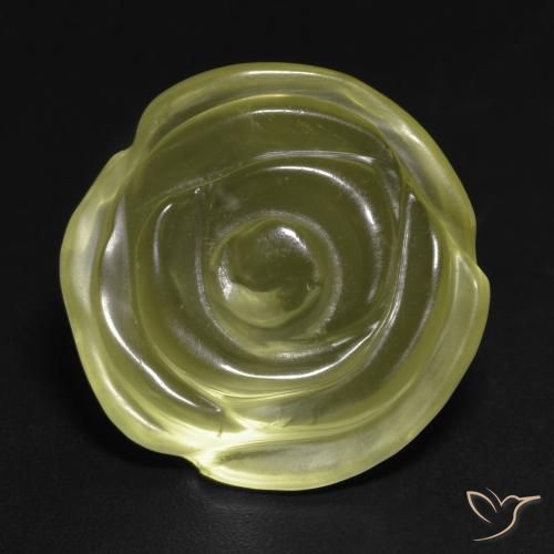 16.31ct Natural Amarillo medio Cuarzo, Corte Flor, Transparente