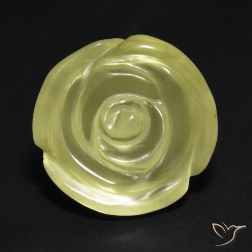 13.20ct Natural Amarillo claro Cuarzo, Corte Flor, Transparente