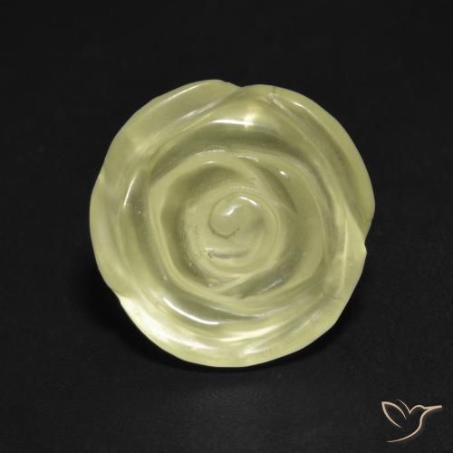 7.82ct Natural Amarillo claro Cuarzo, Corte Flor, Transparente