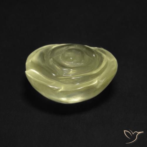 Cuarzo Amarillo claro natural de 7.82 ct, Corte Flor, Transparente