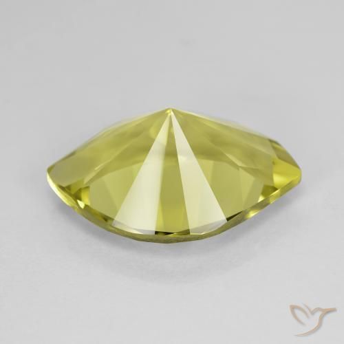 Cuarzo Verde amarillento natural de 7.34 ct, Marquesa, VVS