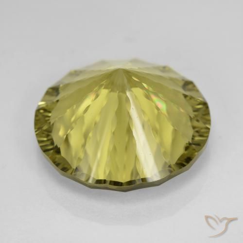 Cuarzo Verde claro natural de 16.29 ct, Redondo, VVS