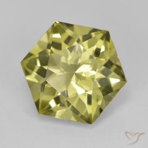 Cuarzo Amarillo medio natural de 7.26 ct, Elegante, VVS-VS