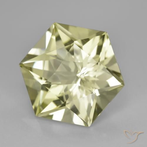 Cuarzo Amarillo pálido natural de 9.38 ct, Elegante, VVS-VS