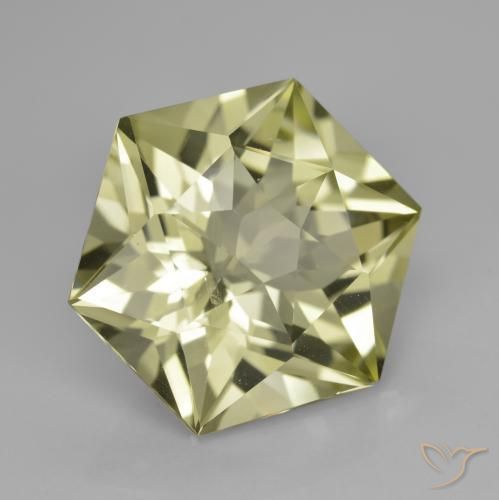 Cuarzo Amarillo pálido natural de 9.20 ct, Elegante, VVS-VS
