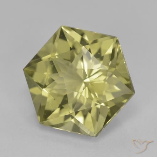 Cuarzo Amarillo verdoso natural de 7.91 ct, Elegante, VVS