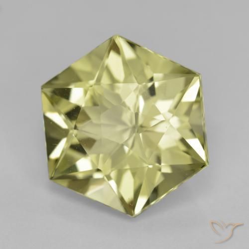 Cuarzo Amarillo medio natural de 7.69 ct, Elegante, VVS
