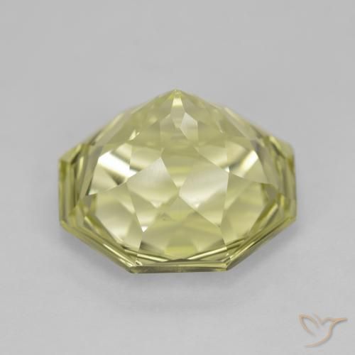Cuarzo Amarillo crema pálido natural de 7.51 ct, Corte Octágono / Esmeralda, VS