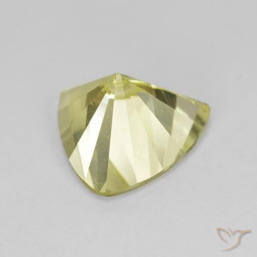 Cuarzo Amarillo verdoso natural de 2.34 ct, Trillón, VVS