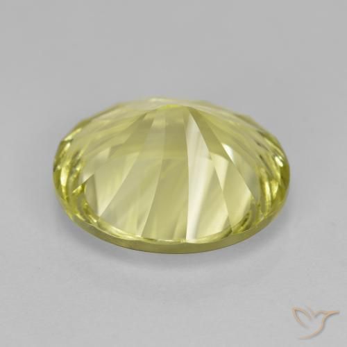 Cuarzo Amarillo verdoso natural de 6.71 ct, Ovalada, VVS