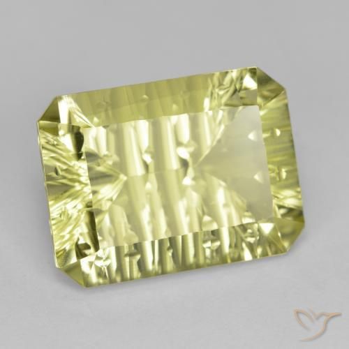 Cuarzo Amarillo medio natural de 9.90 ct, Corte Octágono / Esmeralda, VVS