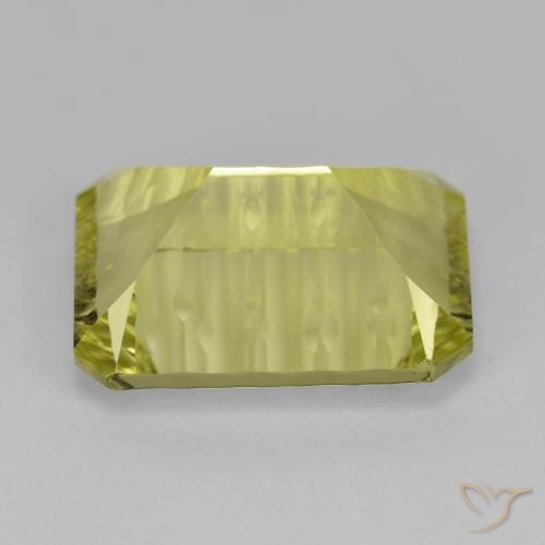 Cuarzo Amarillo medio natural de 9.90 ct, Corte Octágono / Esmeralda, VVS