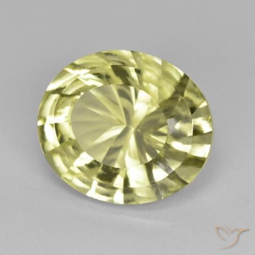 Cuarzo Amarillo medio natural de 6.76 ct, Ovalada, VVS