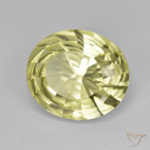 Cuarzo Amarillo medio natural de 6.88 ct, Ovalada, VVS
