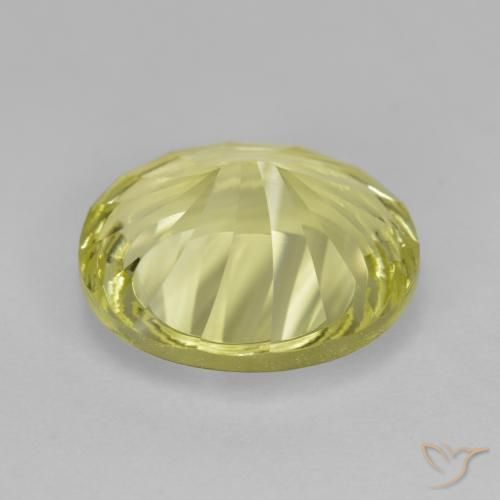 Cuarzo Amarillo medio natural de 6.88 ct, Ovalada, VVS