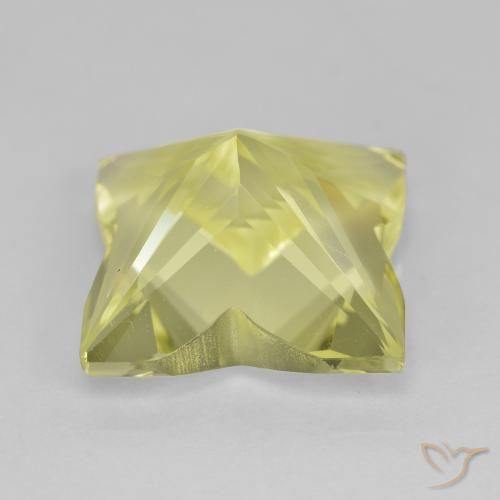 Cuarzo Amarillo verdoso claro natural de 6.97 ct, Elegante, VVS