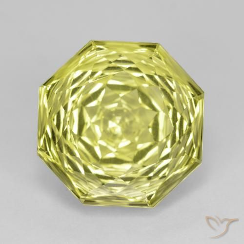 9.99ct Natural Amarillo limón Cuarzo, corte esmeralda, VS