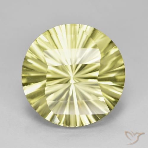 8.64ct Natural Amarillo claro Cuarzo, Redondo, VVS