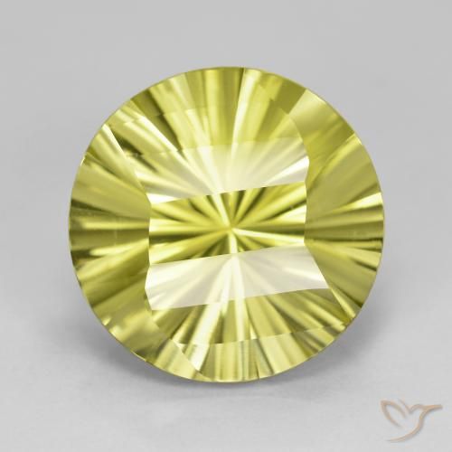 8.84ct Natural Amarillo medio Cuarzo, Redondo, VVS